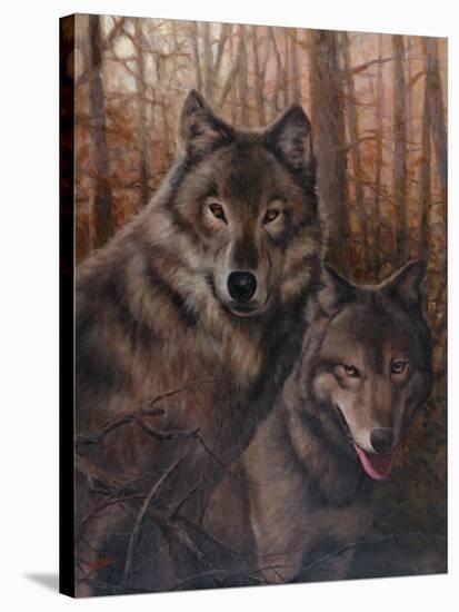 Pair of Wolves-Unknown Chiu-Stretched Canvas