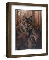 Pair of Wolves-Unknown Chiu-Framed Art Print