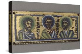 Paire de plaques : les prophètes Isaïe, Jérémie et Ezéchiel, Salomon, David, Jessé-null-Stretched Canvas