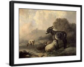 Paisaje Con Animales, Hacia 1844-Jenaro Perez Villaamil-Framed Premium Giclee Print