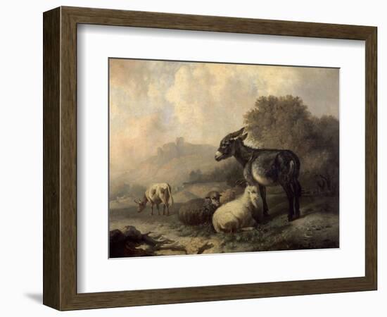 Paisaje Con Animales, Hacia 1844-Jenaro Perez Villaamil-Framed Giclee Print