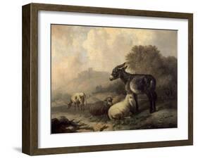 Paisaje Con Animales, Hacia 1844-Jenaro Perez Villaamil-Framed Giclee Print