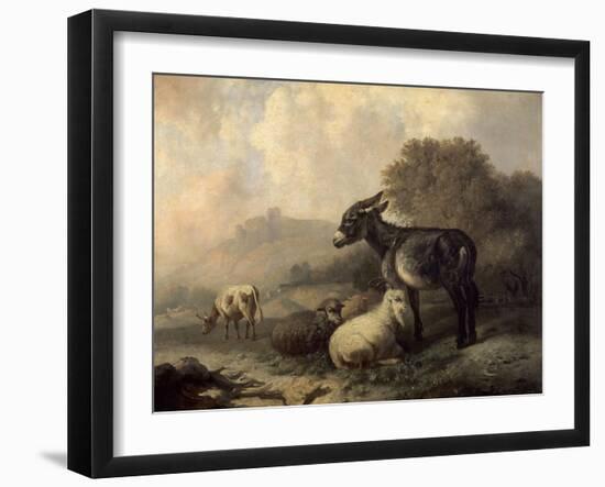 Paisaje Con Animales, Hacia 1844-Jenaro Perez Villaamil-Framed Giclee Print