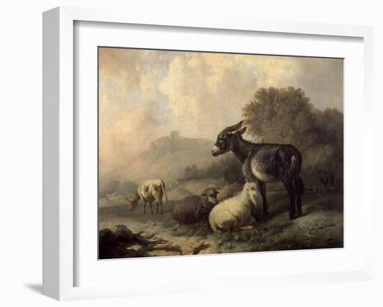 Paisaje Con Animales, Hacia 1844-Jenaro Perez Villaamil-Framed Giclee Print