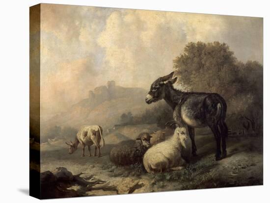 Paisaje Con Animales, Hacia 1844-Jenaro Perez Villaamil-Stretched Canvas