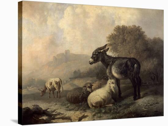 Paisaje Con Animales, Hacia 1844-Jenaro Perez Villaamil-Stretched Canvas