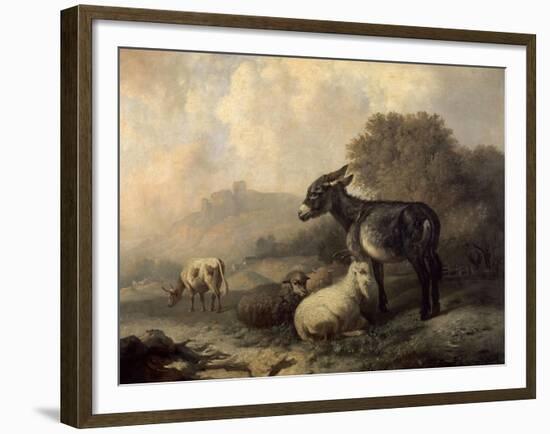 Paisaje Con Animales, Hacia 1844-Jenaro Perez Villaamil-Framed Giclee Print