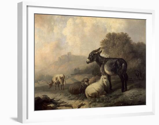 Paisaje Con Animales, Hacia 1844-Jenaro Perez Villaamil-Framed Giclee Print