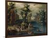 Paisaje Con Barcas, 1652-1661-Isaac Van Oosten-Framed Giclee Print