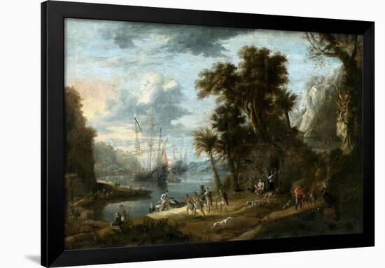 Paisaje Con Desembarco de Holandeses en Tierras de Brasil, C 1640, Museo Del Prado, Madrid, Spain-Jan Peeters-Framed Giclee Print