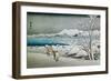 Paisaje Nevado, Grabado Japones-Ando Hiroshige-Framed Giclee Print