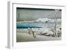 Paisaje Nevado, Grabado Japones-Ando Hiroshige-Framed Giclee Print