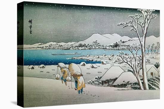 Paisaje Nevado, Grabado Japones-Ando Hiroshige-Stretched Canvas