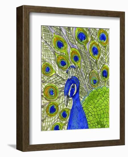 Paisley B Peacock-Blenda Tyvoll-Framed Giclee Print