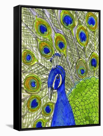 Paisley B Peacock-Blenda Tyvoll-Framed Stretched Canvas