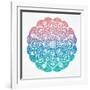 Paisley Floral Mandala Illustration.-Katja Gerasimova-Framed Art Print