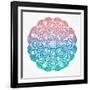 Paisley Floral Mandala Illustration.-Katja Gerasimova-Framed Art Print