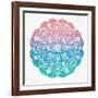 Paisley Floral Mandala Illustration.-Katja Gerasimova-Framed Art Print