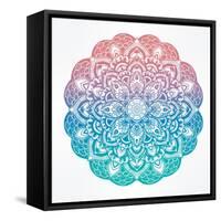 Paisley Floral Mandala Illustration.-Katja Gerasimova-Framed Stretched Canvas