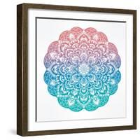 Paisley Floral Mandala Illustration.-Katja Gerasimova-Framed Art Print