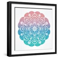 Paisley Floral Mandala Illustration.-Katja Gerasimova-Framed Art Print