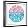 Paisley Floral Mandala Illustration.-Katja Gerasimova-Framed Art Print