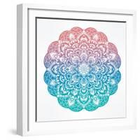 Paisley Floral Mandala Illustration.-Katja Gerasimova-Framed Art Print