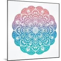 Paisley Floral Mandala Illustration.-Katja Gerasimova-Mounted Art Print