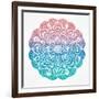 Paisley Floral Mandala Illustration.-Katja Gerasimova-Framed Art Print