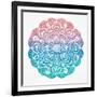 Paisley Floral Mandala Illustration.-Katja Gerasimova-Framed Art Print