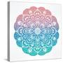 Paisley Floral Mandala Illustration.-Katja Gerasimova-Stretched Canvas