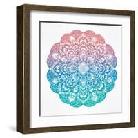 Paisley Floral Mandala Illustration.-Katja Gerasimova-Framed Art Print