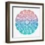 Paisley Floral Mandala Illustration.-Katja Gerasimova-Framed Art Print