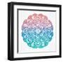 Paisley Floral Mandala Illustration.-Katja Gerasimova-Framed Art Print