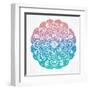 Paisley Floral Mandala Illustration.-Katja Gerasimova-Framed Art Print