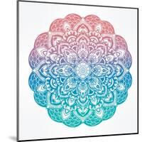 Paisley Floral Mandala Illustration.-Katja Gerasimova-Mounted Art Print