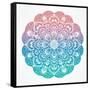 Paisley Floral Mandala Illustration.-Katja Gerasimova-Framed Stretched Canvas