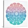 Paisley Floral Mandala Illustration.-Katja Gerasimova-Stretched Canvas