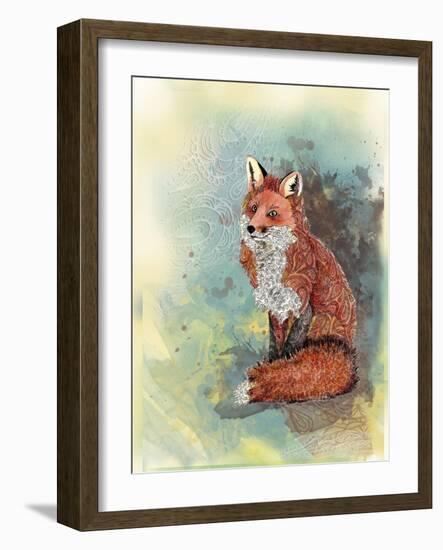 Paisley Fox-The Tangled Peacock-Framed Giclee Print