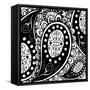 Paisley Party B/W-Mindy Sommers-Framed Stretched Canvas