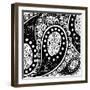 Paisley Party B/W-Mindy Sommers-Framed Giclee Print