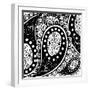 Paisley Party B/W-Mindy Sommers-Framed Giclee Print