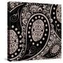 Paisley Party Beige-Mindy Sommers-Stretched Canvas