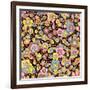 Paisley Pattern On Black-Ron Magnes-Framed Giclee Print