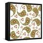 Paisley Pattern on White-Luizavictorya72-Framed Stretched Canvas