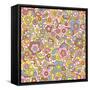 Paisley Pattern On White-Ron Magnes-Framed Stretched Canvas