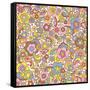 Paisley Pattern On White-Ron Magnes-Framed Stretched Canvas