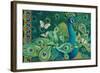 Paisley Peacock-David Galchutt-Framed Giclee Print