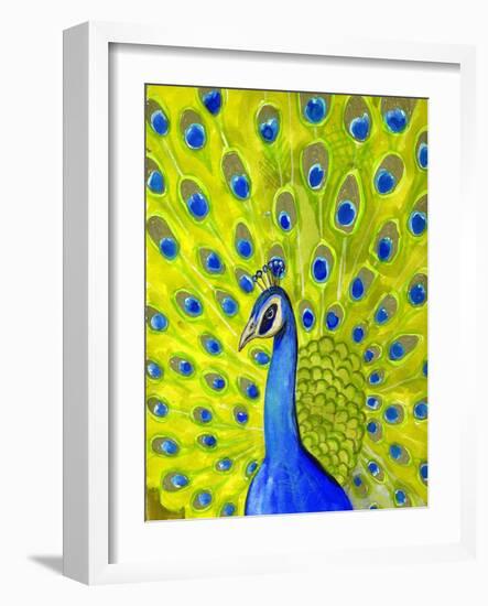 Paisley Peacock-Blenda Tyvoll-Framed Giclee Print