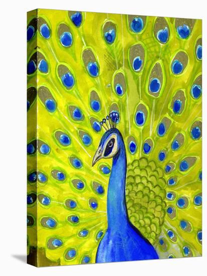 Paisley Peacock-Blenda Tyvoll-Stretched Canvas